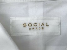SOCIAL GRACE メンズ 胸ポケット付き ワイシャツ 白_画像2