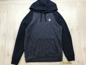 HOLLISTER ホリスター メンズ 裏起毛 切り替え プルパーカー S グレー紺