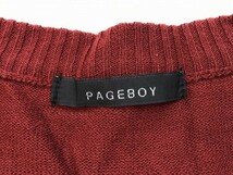 PAGEBOY ページボーイ レディース おしゃれボタン ニットカーディガン アクリル F 赤茶_画像2