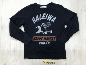 HALEIWA HAPPY MARKET レディース プリント スウェットトレーナー F 紺