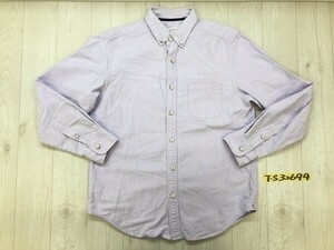 THE SHOP TK タケオキクチ メンズ ボタンダウン カラー長袖シャツ M 紫