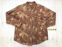 LETIANS BLOUSE レディース ペイズリー 長袖シャツ 9 赤茶_画像1