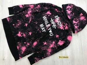 SPACE OPERA Kids britain character print thin pull Parker 160 black pink 