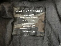 AMERICAN EAGLE アメリカンイーグル レディース 迷彩柄 カモフラ ミリタリー コート 小さいサイズ XS カーキ_画像2