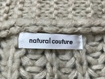 NATURAL COUTURE レディース ニット Vネック カーディガン F ベージュ_画像2