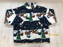 ellesse エレッセ メンズ クリスマス柄 ハイネック プルオーバーカットソー L 白紺他_画像1