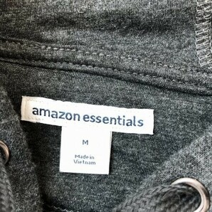 Amazon Essentials アマゾン メンズ 裏起毛 スウェット ジップパーカー M ダークグレーの画像2