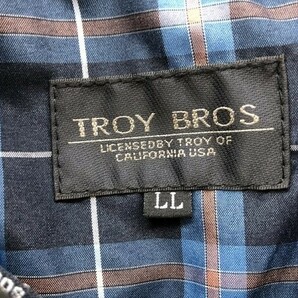 TROY BROS トロイブロス メンズ 裏メッシュ 比翼ジップ ポリエステル 薄手 ジャケット LL(175-185) 黒の画像2