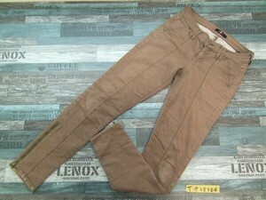 7 for all mankind Seven For All Mankind lady's hem fastener stretch skinny pants USA 25 tea color 