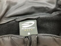 PARADISO GOLF パラディーゾ ゴルフ メンズ 裏起毛 袖2WAY ジップジャケット L 黒_画像2