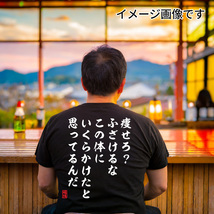 おもしろTシャツ　半袖 Tシャツ　長袖 ロンT　対応　痩せろ？ふざけるなこの体にいくらかけたと思ってるんだ　_画像2