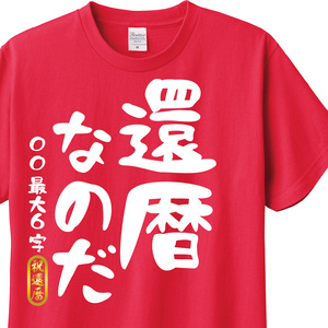 還暦祝い　Tシャツ　ロンT 対応　還暦なのだ　名入れ可能　贈り物　メンズ　レディース