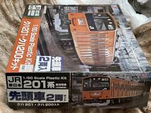 PLUM 1/80 HO スケール プラスチック キット JR東日本 201系直流電車(中央線快速) 先頭車2両入 中古ジャンク品(一部筆塗装あり)_画像3