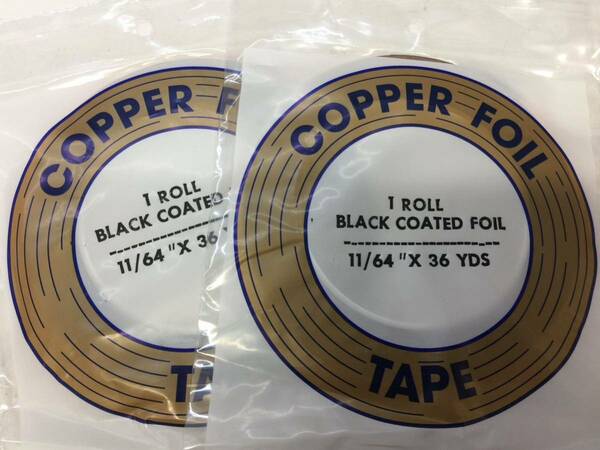 【ヤフオク】エドコ コパーテープ EB11/64 ブラック 2本セット ステンドグラス材料 在庫僅か…
