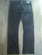 SKULL JEANS スカルジーンズストレッチ ブラック黒LOT 5508XX デニム/w32_画像2