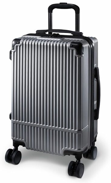 新品　スーツケース キャリーケース シルバー 取り外し可能キャスター サスペンション＆ベアリング搭載 大容量36L 