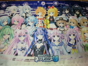 超次元ゲイム　ネプテューヌ　布ポスター　超次元アクション　ネプテューヌU　即決　ネプギア ノワール ブラン ベール 訳有タペストリー