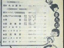 篠原とおる　水島新司　楳図かずお　赤塚不二夫　石川賢　石森章太郎　池上遼一他　桜田淳子　デストロイヤ　1974年　少年サンデー　Ｂ５判_画像8