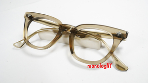 B&L ボシュロム 1950s ビンテージSAFETYグレーセル眼鏡フレーム USA アメリカ製セーフティメガネ Vintage ウエリントン