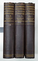 e0219-20 CHAMBERS'S CYCLOPEDIA OF ENGLISH LITERATURE Vol.1~3 チェンバーズ英文学百科事典 NEW EDITION 新版 洋書 ディスプレイ 大判_画像1