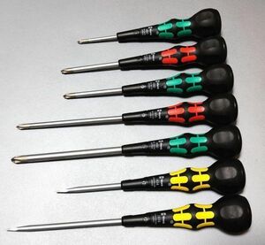  prompt decision WERA Laser chip ball grip plus / minus screwdriver 7 pcs set full set 