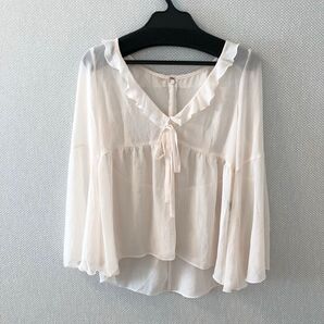 alternative version WR ブラウス シアー リボン フリル