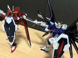 HG 1/144 ライジングフリーダムガンダム＆イモータルジャスティスガンダム 全塗装済み(キャンディー) 完成品 バンダイ