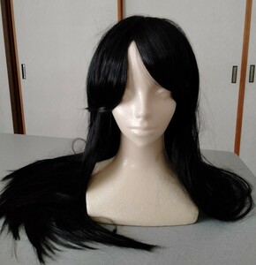 黒髪ロングヘア　ウイッグ　コスプレ　学祭　仮装　イベントハローウィン　髪の長さ約74cm　　未使用