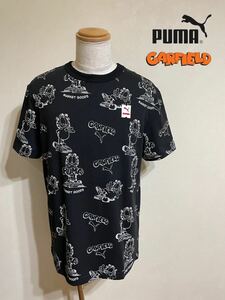 【新品】 PUMA × CARFIELD プーマ ガーフィールド コラボ クルーネック Tシャツ トップス USサイズM 半袖 黒 534434 01