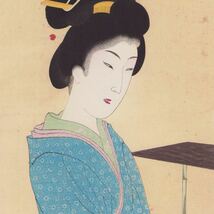  hana_desu15 真作「真美人 六」周延 明治30年(1897)本物 浮世絵 木版画 大判 錦絵 美人画 茶道 茶の湯 chikanobu ukiyoe_画像3