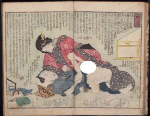 hana_desu15 真作「仮名手本夜光玉」春画本 国貞 文政11年(1828)本物 浮世絵 木版画 春画 艶本 婦器用又平 kunisada shunga ukiyoe