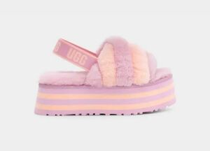 UGG W DISCO STRIPE SLIDE 26㎝ 厚底 サンダル アグ