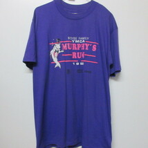 90s USA製Ｔシャツ L 紫　YMCA　キャラクター　ペプシコーラ　アメリカ古着　sy1671_画像2