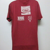 80s アメリカ製　オールド　Tシャツ M 茶系　LITTLE ROCK カレッジ　ミリタリー　ARMY　コーラ coke ヴィンテージ　USA古着　sy1824_画像3