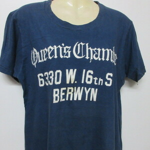 80s アメリカ製　オールド　Tシャツ M 紺　vintage８０年代 ヴィンテージ　USA古着　sy1901