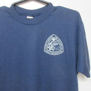 80s アメリカ製　オールド　Tシャツ L 紺　アドベンチャー　スクリーンスターズ　80年代 ヴィンテージ　USA古着　sy2273