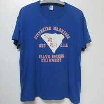 80s アメリカ製　オールド　Tシャツ XL 青　チャンピオン　ラッセル　大きい　80年代 ヴィンテージ　USA古着　sy2147_画像2