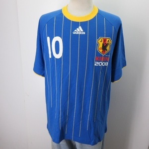 Ｔシャツ　L 青　サッカー　日本代表　スポーツ　JAPAN 古着　aa555