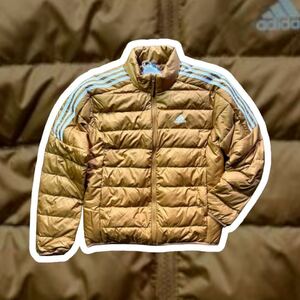 【格安送料】新品未使用 2XLサイズ adidas アディダス ダウン ジャケット 防寒 保温 ダウン80% フェザー20% 3ストライプ アウター 正規品