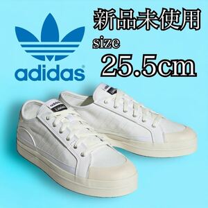 新品未使用 adidas 25.5cm アディダス CITY CANVAS シティ キャンバス スニーカー シューズ ホワイト 白 靴 スケートボード 箱有り 正規品