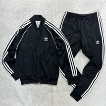 新品未使用 adidas Originals Lサイズ アディダス オリジナルス SUPER STAR SST スーパースター ジャージ ブラック 黒 セットアップ 上下_画像1