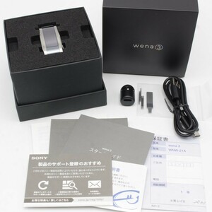 【美品】SONY wena 3 rubber WNW-A21A/B スマートウォッチ ウェナ ソニー 本体