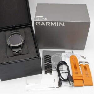 GARMIN fenix 6X Pro Dual Power Ti Black DLC Titanium band 010-02157-5D スマートウォッチ ガーミン フェニックス チタニウム 本体