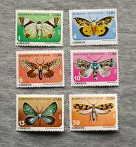 SA50　キューバ　1979年　昆虫　蛾　6種　単片切手6枚_画像2