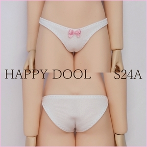 TBLeague 【Happy Doll】S24A 白色 フルバックショーツ リボンピンク 1/6 下着 Phicen ファイセン