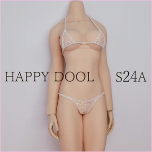 TBLeague 【Happy Doll】S24A 白メッシュラメビキニ セット 1/6 Phicen ファイセン