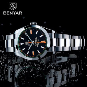 Benyar メカニカル 腕時計 スポーツ ビジネス 防水 5Bar 機械式腕時計 自動 男性 コレクション ビジネスの画像1