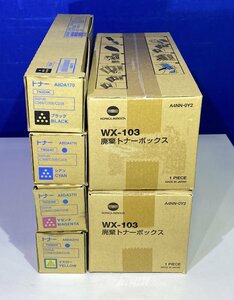 【越谷発】【KONICA(コニカミノルタ)】 純正未使用トナー TN 324（４色セット）★ 回収容器(WX-103)２本付き★（35962）