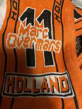 オランダ代表　マフラー　サッカー　MARC OVERMARS 未使用品　11 オレンジ　ビンテージ_画像2