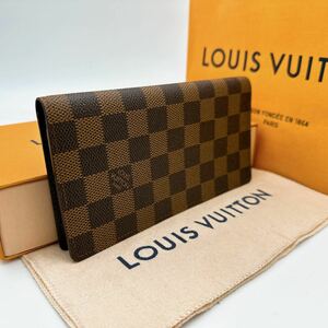 A2575【未使用に近い】LOUIS VUITTON ルイヴィトン ダミエ ポルトバルール カルトクレディ 長財布 二つ折り財布 札入れ N61823/MI0929